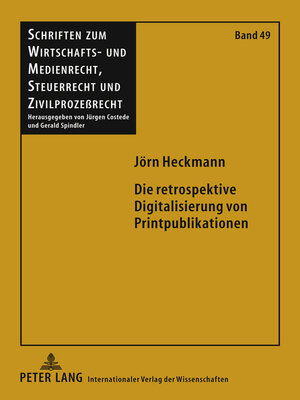 cover image of Die retrospektive Digitalisierung von Printpublikationen